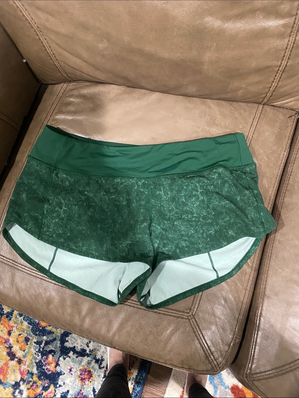 lululemon athletica Green Athletic Running Shorts